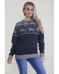 Femme Luxe - Reindeer Knitted Christmas Jumper - Lyst