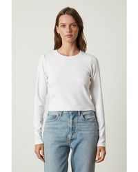 Velvet By Graham & Spencer - Regular Fit Ribbed T-Shirt - Lyst