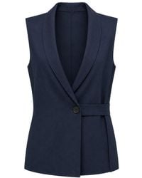 MixRay - Belted Cotton-Linen Waistcoat - Lyst