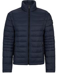 BOSS - Solid Patterned Puffer Jacket - Lyst