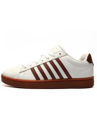 K-swiss - Court Tiebreak Ii Leather Trainers - Lyst