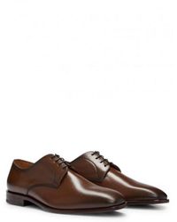 BOSS - Lisbon Leather Derby Shoes With Lining Nos - Lyst
