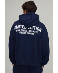 BoohooMAN - Oversized Limited Edition Over The Head Hoodie - Lyst