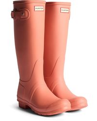 HUNTER - Original Tall Boot Rubber Terracotta Wellington Boots - Lyst