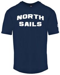 North Sails - Block Brand Logo T-Shirt Cotton - Lyst