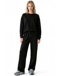 Hiccup - Modal Touch Basic Sweatshirt & Wide Leg Pants Two-Piece Coord Set - Lyst