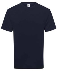 Fruit Of The Loom - Katoenen Uniseks T-shirt Voor Volwassenen (deep Navy) - Lyst