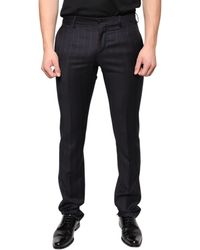 Dolce & Gabbana - Klassiek Pasvorm Pinstripe Broek - Lyst