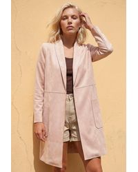 Roman - Petite Faux Suede Pocket Jacket - Lyst