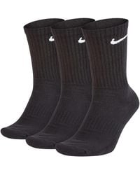 Nike - Sx7664 Crew Socks Everyday Cushioned 3 Pack Dri-Fit Trainers - Lyst