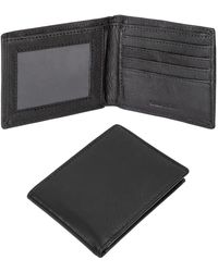 Woodland Leathers - Genuine Leather Rfid Wallet With 4 Card Slots, Id Window & Zipped Coin Pocket - Lyst