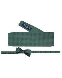 Hackett - Printed Silk Dark Green Bow Ties - Lyst