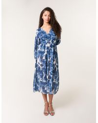 Blue Vanilla - Ring Belt Print Dress - Lyst