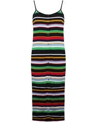 Vans - Off The Wall Sleeveless Striped Multicoloured Midi Dress Vn0005Hw448 - Lyst