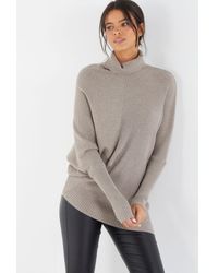 Quiz - Knitted Roll Neck Jumper Viscose/Polyester - Lyst