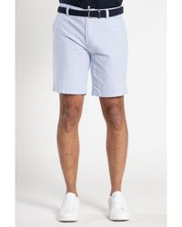 Tokyo Laundry - Mid Cotton Oxford Belted Chino Shorts - Lyst