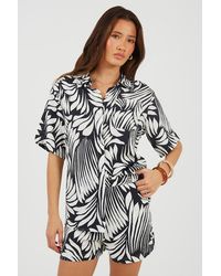 Brave Soul - Printed Short Sleeve Shirt And Set - Lyst