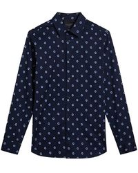 Ted Baker - "Kyme" Hemd Für Herren Langärmlig (Marineblau) - Lyst