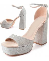 Montevita - Montevida Heel Sandal Festsand7 In Grijs - Lyst