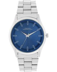 French Connection - Accessories Case Round Shape Strap Quartz Watch - Lyst