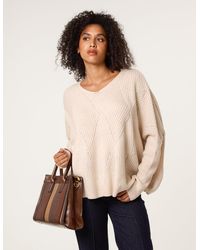 Blue Vanilla - Slouchy V Neck Jumper - Lyst