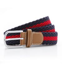 Asquith & Fox - Two Colour Stripe Braid Stretch Belt - Lyst