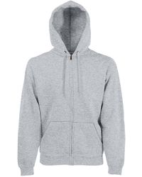 Fruit Of The Loom - Premium 70/30 Hooded Zip-Up Sweatshirt Hoodie (Heather) - Lyst