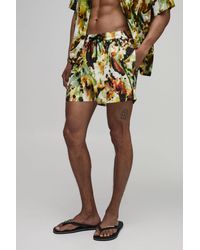 BoohooMAN - Abstract Print Short Length Swim - Lyst