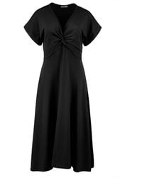 Conquista - Knot Detail Midi Dress - Lyst