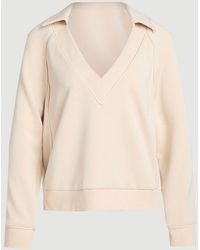 Karen Millen - Premium Luxe V Neck Sweatshirt - Lyst