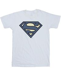 Dc Comics - Superman Blauw Logo T-Shirt - Lyst