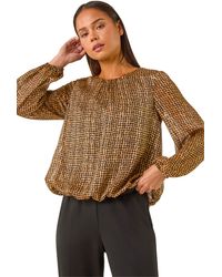 Roman - Petite Spot Bubble Hem Top - Lyst
