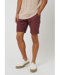 Brave Soul - Plum Cotton Twill Chino Shorts - Lyst