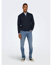 Only & Sons - And Solid Patterned Slim Cut Pants - Lyst