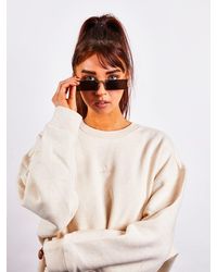 SVNX - Frameless Rectangle Sunglasses With Metal Arms - Lyst