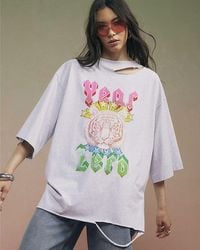 River Island - T-Shirt Year Zero Tiger Boyfriend Fit Cotton - Lyst