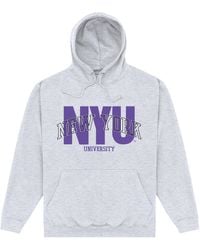 Park Fields - New York University Nyu Heather Hoodie Cotton - Lyst