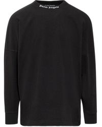 Palm Angels - Classic Logo Long Sleeve Black T-shirt - Lyst