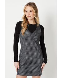 Oasis - Geo Jaquard Mini Dress - Lyst