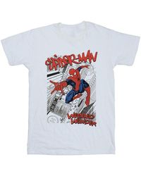 Marvel - Spider- Sketch City T-Shirt Cotton - Lyst