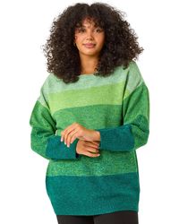 Roman - Curve Ombre Stripe Knit Jumper - Lyst