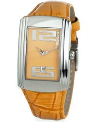 Chronotech - Orange Leather Watch - Lyst