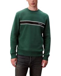 Calvin Klein - Sweatshirt Crew Neck Stripe Classic Regular Fit - Lyst