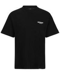 Represent - Zwarte Katoenen T-Shirt - Lyst