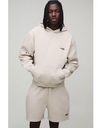 BoohooMAN - Oversized Boxy Sport Hooded Short Tracksuit - Lyst