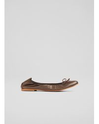 LK Bennett - Trilly Flats, Dark Chocolate - Lyst