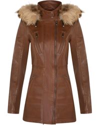 Infinity Leather - Quilted Parka Jacket-Winton Lamb Leather - Lyst