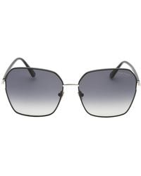 Tom Ford - Claudia-02 Smoke Polarized Lens Shiny Sunglasses - Lyst