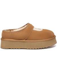 EverAu Australia - Ever Au Plumed Ankle Platform Slippers - Lyst