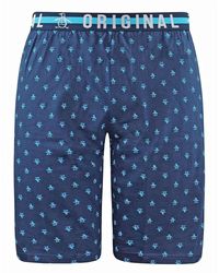 Original Penguin - Stretch Waist Aop Printed Lounge Shorts Mlhpe820 Cotton - Lyst